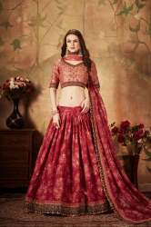  Women Wear Cherry Organza lehenga Chol	