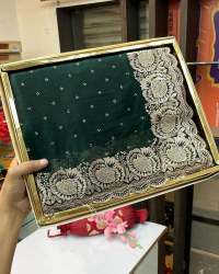 Designer Aarco Border Pure Jimmy Choo Satin Saree