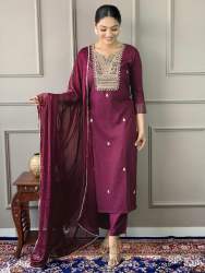 Embroidery Work Heavy Rayon ready Made Suit 