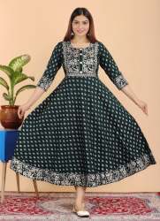 Festive Wear rayon Fabric Gown