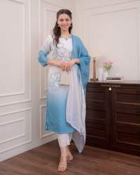 Pure Moti Hand Work Muslin Silk Ready Made Suit 