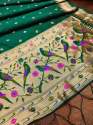 B,GREEN BANARASI SILK DUPATTA thumb 3