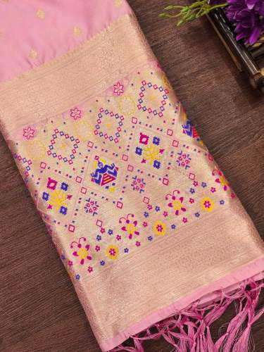 B.PINK BANARASI SILK DUPATTA