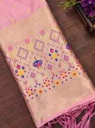 B.PINK BANARASI SILK DUPATTA