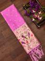 BABYPINK BANARASI SILK DUPATTA thumb 1