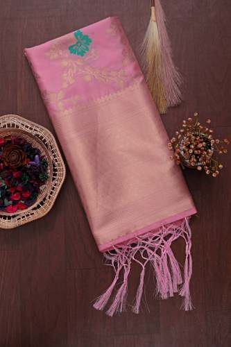 BabyPink Fancy Banarasi Silk Dupatta