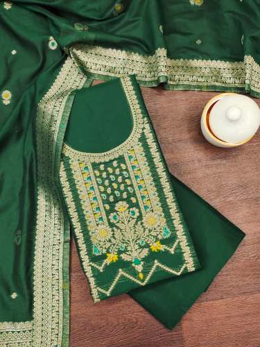 BANARASI COTTON UNSTICH SUIT