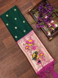  BANARASI SILK BGREEN DUPATTA