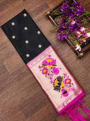 BANARASI SILK BLACK DUPATTA