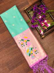 BANARASI SILK CGREEN DUPATTA