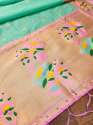 BANARASI SILK CGREEN DUPATTA thumb 2