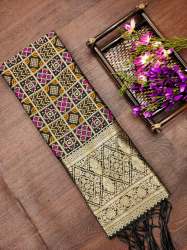 BANARASI SILK DUPATTA WITH BANDHANI STYLE