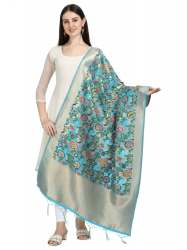 BANARASI SILK DUPATTA WITH BAHUBALI