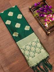 BANARASI SILK DUPATTA WITH FLOWER TREE ZARI