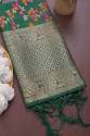 BANARASI SILK FLOWER PATTERN DUPATTA BGREEN thumb 1
