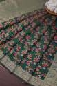 BANARASI SILK FLOWER PATTERN DUPATTA BGREEN thumb 4