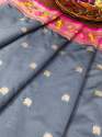 BANARASI SILK GREY DUPATTA thumb 3