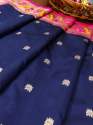 BANARASI SILK NAVYBLUE DUPATTA thumb 2