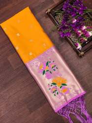 BANARASI SILK ORANGE DUPATTA