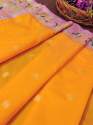 BANARASI SILK ORANGE DUPATTA thumb 2