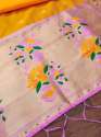 BANARASI SILK ORANGE DUPATTA thumb 3