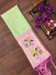 BANARASI SILK PISTA DUPATTA