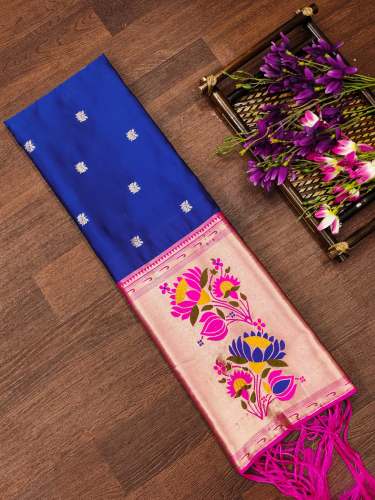BANARASI SILK ROYALBLUE DUPATTA