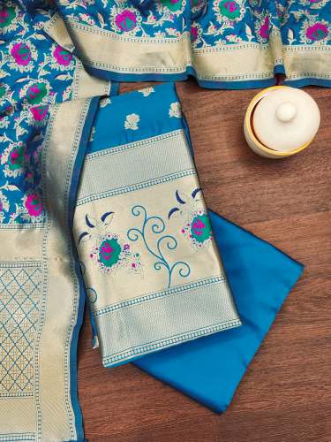  BANARASI SILK UNSTICH SUIT