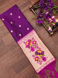 BANARASI SILK WINE DUPATTA