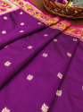 BANARASI SILK WINE DUPATTA thumb 2