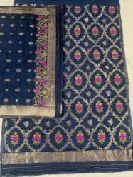 Banarasi Silk Woven Design Un-stiched Dress Material