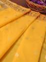 BANARASI SILK YELLOW DUPATTA thumb 4