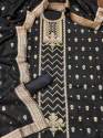  BLACK BANARASI COTTON UNSTICH SUIT thumb 2