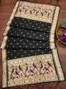 BLACK ,., BANARASI SILK DUPATTA thumb 3