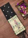  BLACK BANARASI SILK PAITHANI DUPATTA