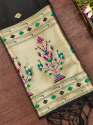  BLACK BANARASI SILK PAITHANI DUPATTA thumb 1