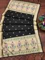  BLACK BANARASI SILK PAITHANI DUPATTA thumb 4