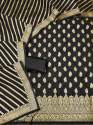 BLACK BANARASI SILK UNSTICHED SUIT thumb 2