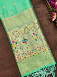 CGREEN BANARASI SILK DUPATTA