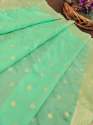 CGREEN BANARASI SILK DUPATTA thumb 3