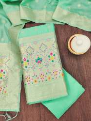 CGREEN BANARASI SILK SUIT