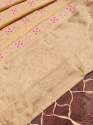 CHIKU BANARASI SILK DUPATTA WITH BANDHANI STYLE thumb 2