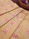 CHIKU BANARASI SILK DUPATTA WITH BANDHANI STYLE thumb 3