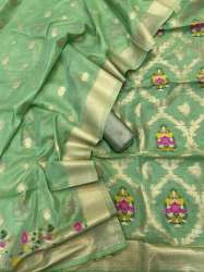 Ethnic Style Banarasi Unstitch dress