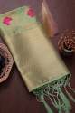FANCY BANARASI SILK DUPATTA PISTA thumb 1