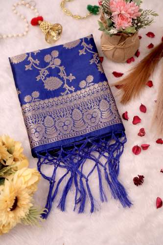 Flower Designe Banarasi Silk Dupatta