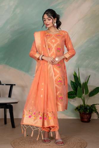 Flower Style Banrasi Ready Made Dress 