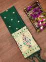  GREEN BANARASI SILK PAITHANI DUPATTA