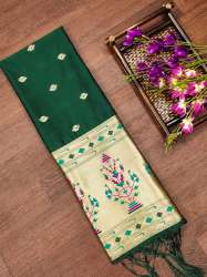  GREEN BANARASI SILK PAITHANI DUPATTA