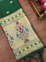 GREEN BANARASI SILK PAITHANI DUPATTA thumb 1